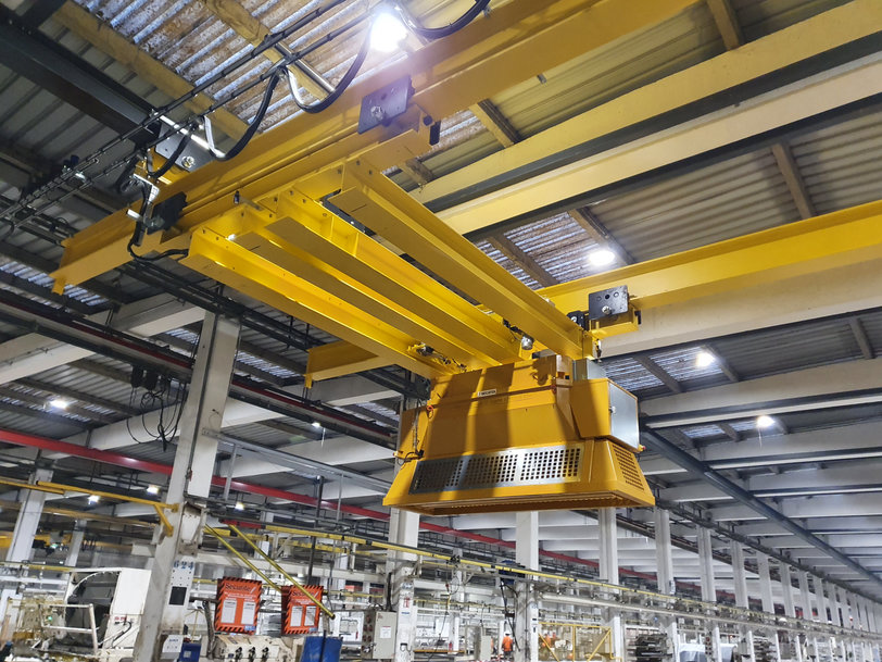 Компания Sere Maintenance заменила кран на участке производства бетонных плит на заводе группы KP1
